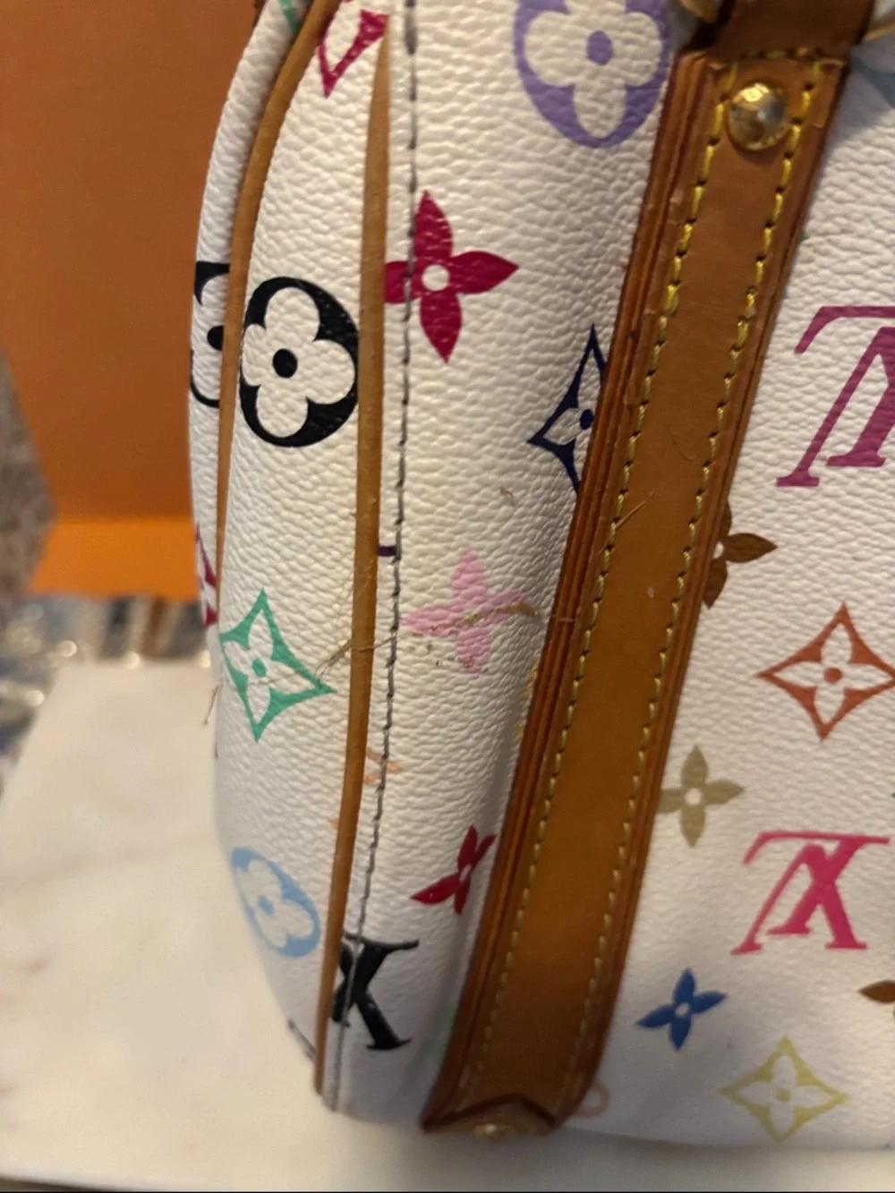 Louis Vuitton White Multicolor Monogram Priscilla Murakami purse bag - Picture 8 of 16